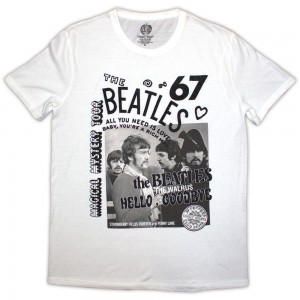The Beatles Unisex T-Shirt: 1967 (White) (X-Large)