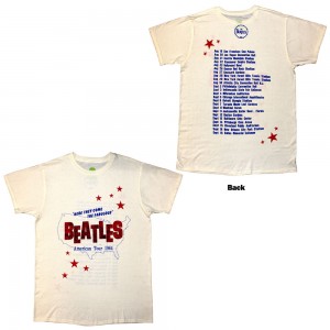 The Beatles Unisex T-Shirt: American Tour ´64 (Natural) (Back Print) (Medium)