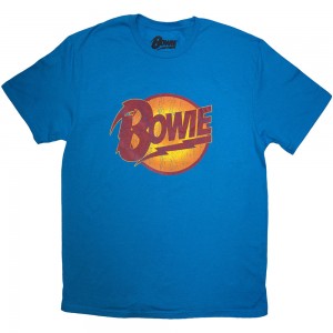 David Bowie Unisex T-Shirt: Vintage Diamond Dogs (Blue) (XX-Large)
