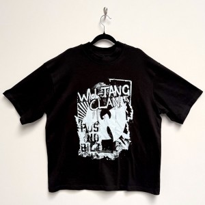 Wu-Tang Clan Unisex Oversized Boxy T-Shirt: Graffiti (Black) (X-Large)