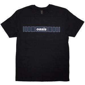 Oasis Unisex T-Shirt: Horizontal Bars Logo (Black) (X-Large)