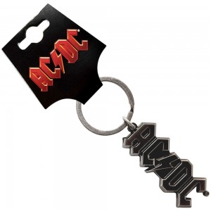 AC/DC Keychain: Silver Logo