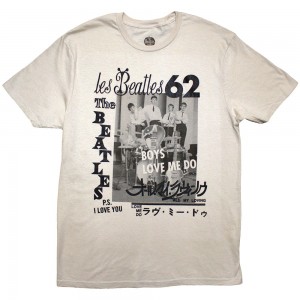 The Beatles Unisex T-Shirt: 1962 (Sand) (Large)