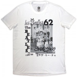 The Beatles Unisex T-Shirt: 1962 (White) (Large)