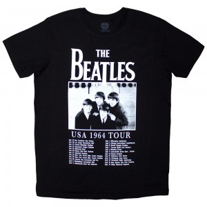 The Beatles Unisex T-Shirt: Tour ´64 Dates (Black) (XX-Large)