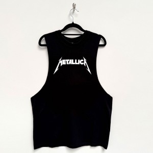 Metallica Unisex Vest T-Shirt: Logo (Black) (X-Large)