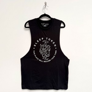Sleep Token Unisex Vest T-Shirt: Tomb Text Ring (Black) (X-Large)