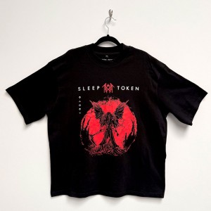 Sleep Token Unisex Oversized Boxy T-Shirt: Take Me Back To Eden (Black) (X-Large)