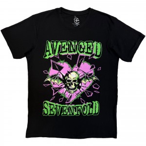 Avenged Sevenfold Unisex Carbon T-Shirt: Heart Break (Black) (X-Large)
