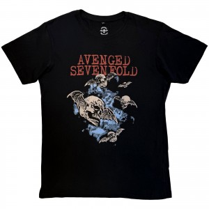 Avenged Sevenfold Unisex Carbon T-Shirt: Night Bats (Black) (Small)