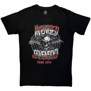 Avenged Sevenfold Unisex Carbon T-Shirt: Tour ´18 (Black) (Medium)