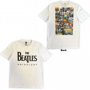 The Beatles Unisex T-Shirt: Anthology (White) (Back Print) (X-Large)