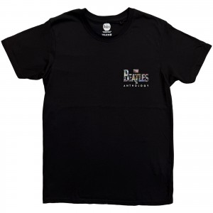 The Beatles Unisex T-Shirt: Collage Logo (Black) (X-Large)