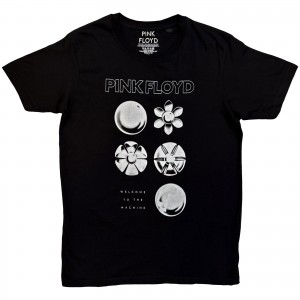 Pink Floyd Unisex T-Shirt: Flowers (Black) (Small)