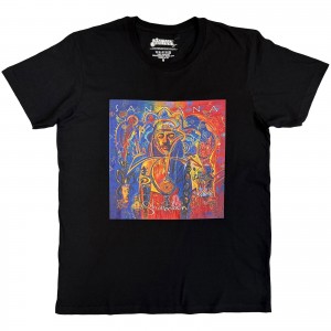 Santana Unisex T-Shirt: Shaman (Black) (X-Large)