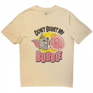 Tom & Jerry Unisex T-Shirt: Don´t Burst My Bubble (Natural) (Medium)
