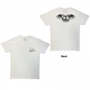 Corpse Bride Unisex T-Shirt: A Tragic Tale Of Romance (White) (Back Print) (Large)