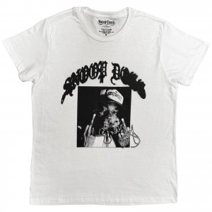 Snoop Dogg Unisex T-Shirt: Middle Finger (White) (Large)
