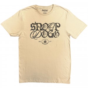 Snoop Dogg Unisex T-Shirt: Lettering Mash Up (Sand) (Medium)