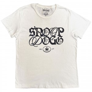 Snoop Dogg Unisex T-Shirt: Lettering Mash Up (White) (Medium)