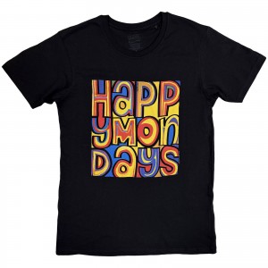 Happy Mondays Unisex T-Shirt: Greatest Hits (Black) (X-Large)