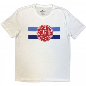 Ocean Colour Scene Unisex T-Shirt: Sphere Logo (White) (X-Large)