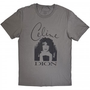 Celine Dion Unisex T-Shirt: Celine Photo (Grey)
