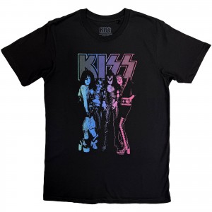 KISS Unisex T-Shirt: Purple Band (Black)