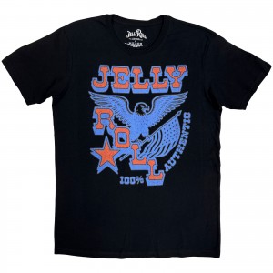 Jelly Roll Unisex T-Shirt: Eagle Flag (Black)
