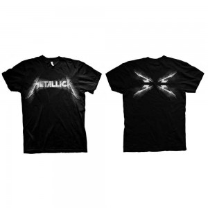 Metallica Unisex T-Shirt: Spiked (Black) (Back Print) (X-Large)