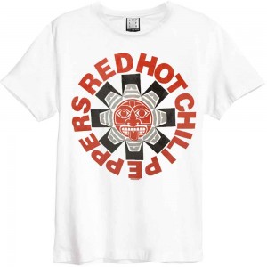 Red Hot Chili Peppers Unisex T-Shirt: Aztec (White) (Large)