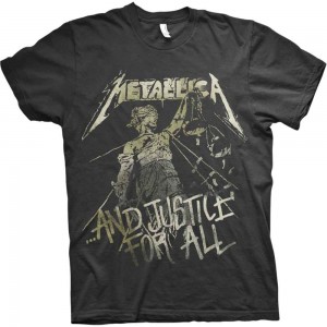 Metallica Unisex T-Shirt: Justice Vintage (Black) (Medium)