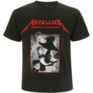 Metallica Unisex T-Shirt: Hardwired Band Concrete (Black) (XX-Large)