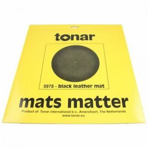 TONAR BLACK LEATHER TURNTABLE MAT