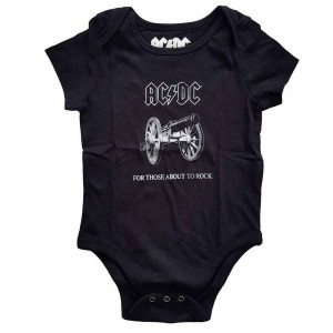 AC/DC Kids Baby Grow: About to Rock (Black) (0-3 Months)