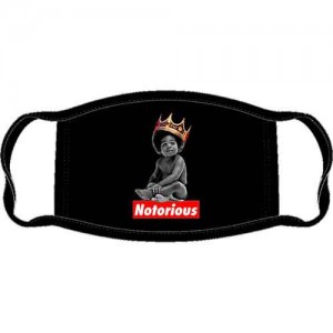 Biggie Smalls Face Mask: Notorious Baby (Black)