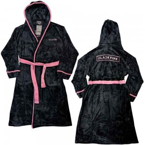 BlackPink Unisex Bathrobe: Logo (Black) (Back Print) (Large - X Large)