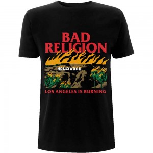 Bad Religion Unisex T-Shirt: Burning Black (Black) (Medium)