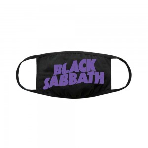 Black Sabbath Face Mask: Wavy Logo (Black)