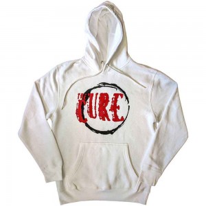 The Cure Unisex Pullover Hoodie: Circle Logo (White) (Medium)