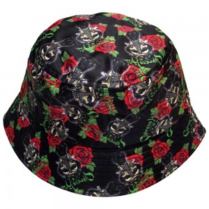 Cypress Hill Unisex Bucket Hat: Skulls & Roses Pattern  (Large to X-Large)