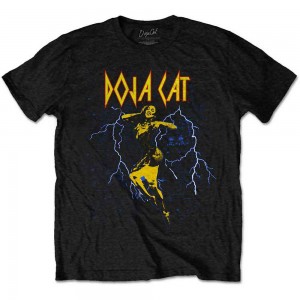 Doja Cat Unisex T-Shirt: Lightning Planet Her (Black) (Medium)