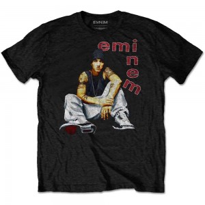 Eminem Unisex T-Shirt: Letters (Black) (Medium)