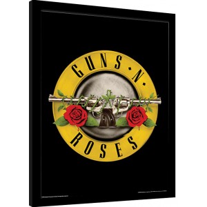 GUNS N´ ROSES (BULLET LOGO) 30cm X 40cm FRAMED POSTER