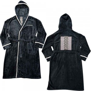 Joy Division Unisex Bathrobe: Unknown Pleasures (Black) (Back Print) (Small - Medium)