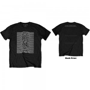 Joy Division Unisex T-Shirt: Unknown Pleasures (Black) (Back Print) (X-Large)
