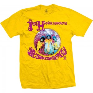 Jimi Hendrix Unisex T-Shirt: Are You Experienced (Yellow) (X-Large)