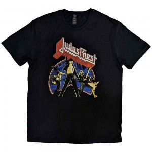 Judas Priest Unisex T-Shirt: Unleashed Version 2 (Black) (X-Large)