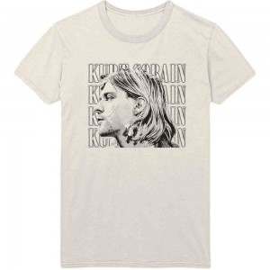 Kurt Cobain Unisex T-Shirt: Contrast Profile (Natural) (XX-Large)