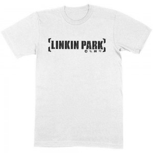 Linkin Park Unisex T-Shirt: Bracket Logo (White) (Small)